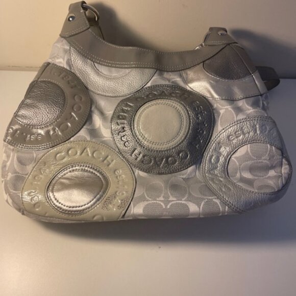 Coach Grey Leather Shoulder Bag - Picture 2 of 3